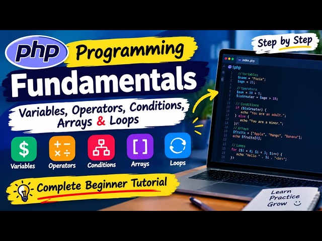 PHP Programming Fundamentals | Variables, Operators, Conditions, Arrays & Loops + Bootstrap Slider