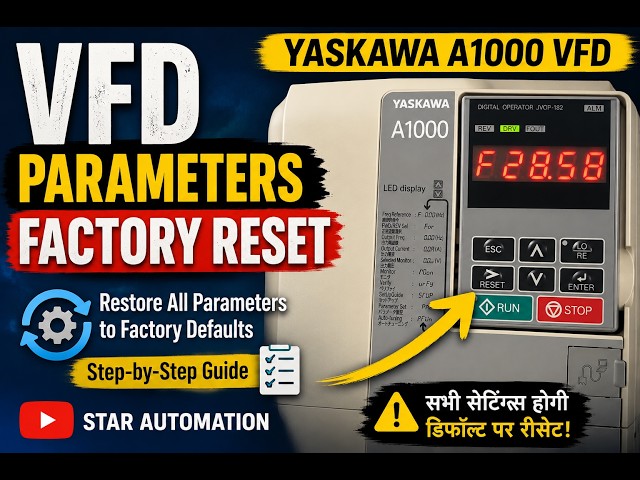 How to Factory Reset Yaskawa 1000 VFD Parameters