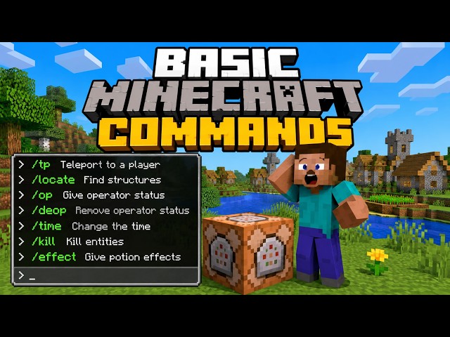 7 Basic Minecraft Commands Every Player Should Know! ⌨️