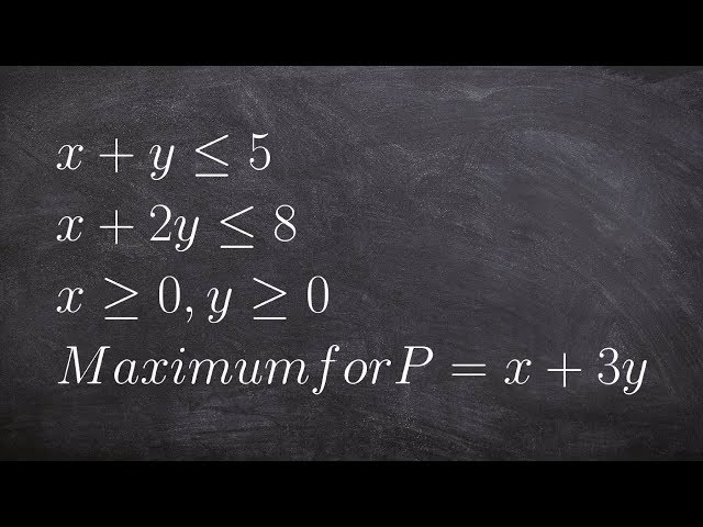 Linear programming how to optimize the objective function