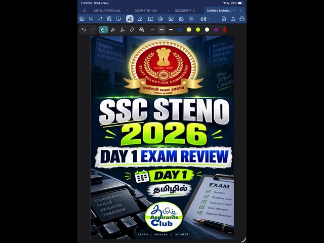 SSC 2026 STENO🔥 DAY - 01 EXAM REVIEW🔥 | தமிழில் #ssccgl2026 #sscenglish #rrbntpc2026