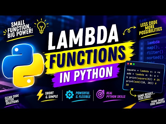 Python Lambda Functions Made Easy | Learn Lambda Functions with Real Examples