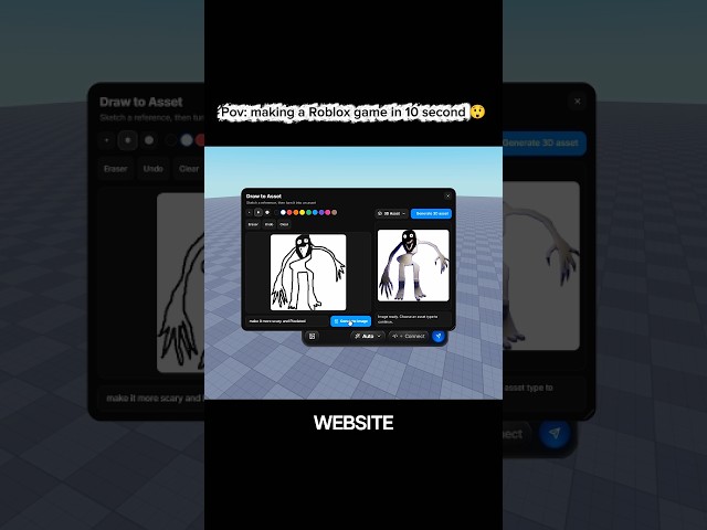 POV: making a Roblox game in 10 seconds with AI 😭 #forgeguipartner #robloxdev #roblox # shorts