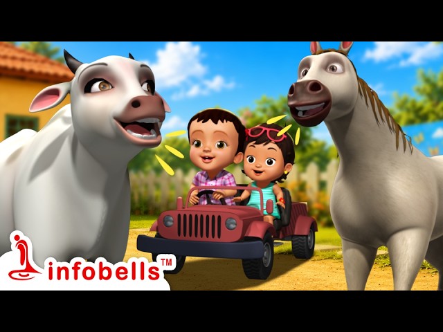 പശു പറയുന്നു മാ മാ മാ- Learn Animal Sounds | Malayalam Kids Rhymes & Songs | Infobells #animalsounds