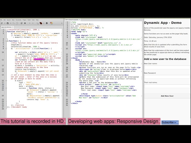 Tutorial: How to use AJAX to send data from app to server