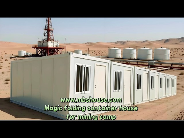 China Magic Prefab Folding Container House , Container Office, Mining Camp Sale to Chile