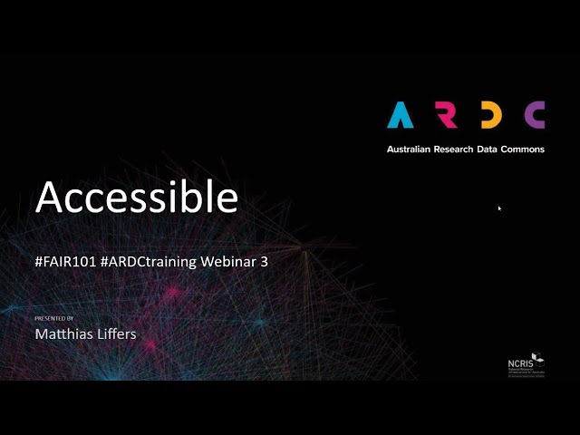 FAIR data 101 training - Accessible #3