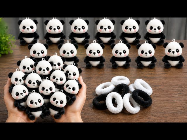 Make and Sell Pandas with Hair Ties! 🐼✨ Two Easy Panda-Making Ideas Perfect for Selling