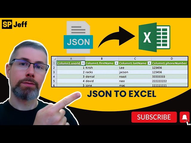 JSON into Excel