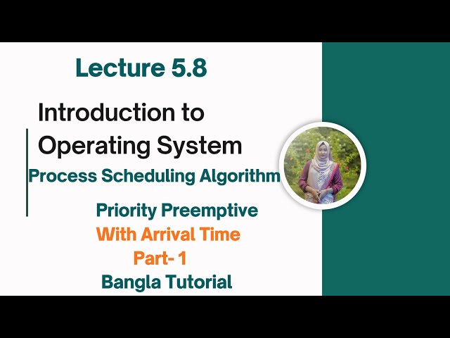 Lec: 5.8 Priority Preemptive | Process Scheduling Algorithm in Operating System | Bangla Tutorial 