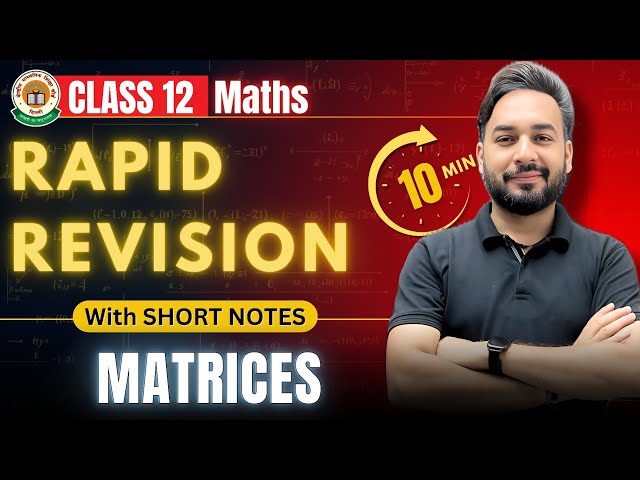 Matrices in 10 Mins🔥😱 | Rapid Revision Class 12 Maths | Board Exams 2024-25 @allaboutmathematics