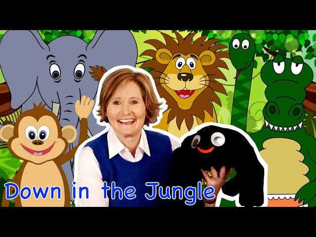 Incy Wincy Spider goes to the zoo! Sing along 'Down In The Jungle' with Vicky Arlidge.