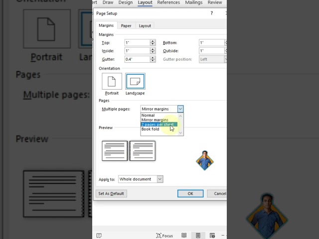 Multiple page margin || Mirror Margin