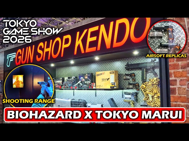 The Real GUN SHOP KENDO | RESIDENT EVIL x Tokyo Marui - Tokyo Game Show 2026 CAPCOM Booth Tour