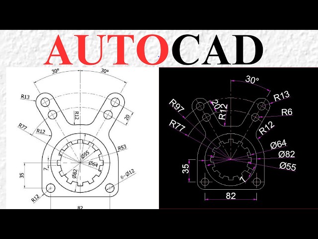 AutoCAD Practice Drawing 6 – Step-by-Step for Beginners