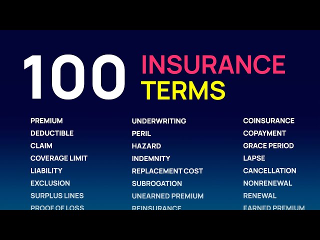 100 Insurance Terms You NEED to Know to Pass Your Exam!
