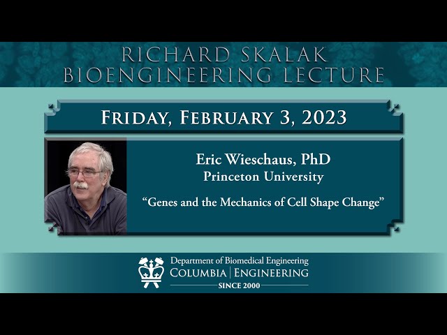 2023.02.03 RICHARD SKALAK BIOENGINEERING LECTURE - Eric Wieschaus, Princeton University