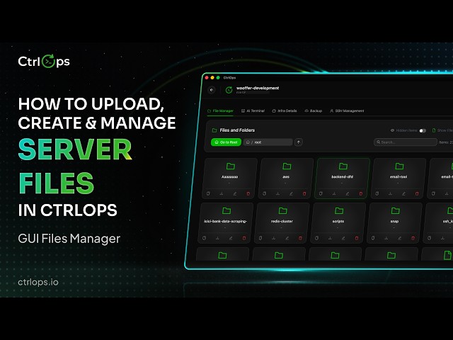 How to Upload, Create & Manage Server Files in CtrlOps | GUI File Manager