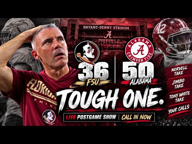 FSU COLLAPSES vs Alabama | Norvell, Jimbo, Tony White + LIVE Calls