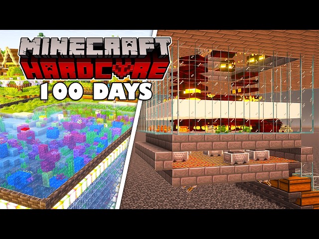 100 Days Building Nether Farms in My Forever World in Minecraft Hardcore
