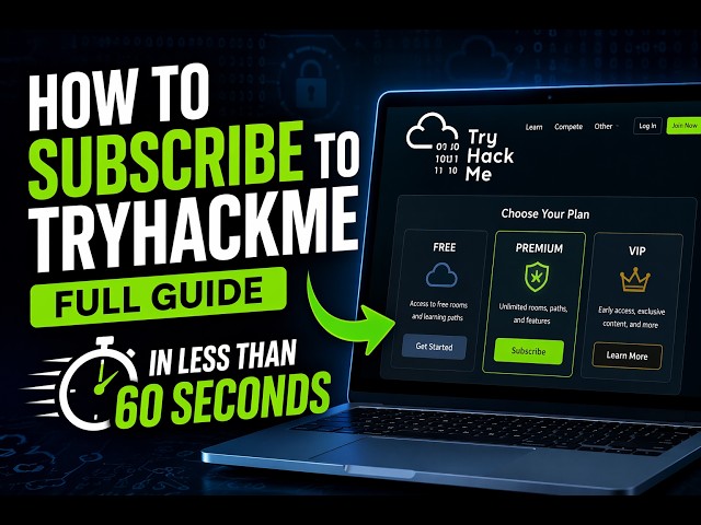 How to Subscribe to TryHackMe | Full Guide in Under 60 Seconds