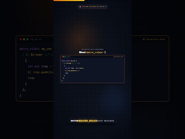 Why Does vec! Have An Exclamation Mark in Rust? 🤯 (Day 12) #shorts #rustlang #coding  #programming