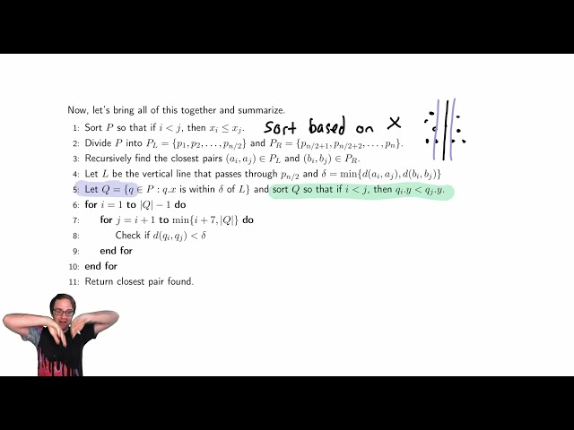 Divide and Conquer 19 - Closest Points, Bring it together