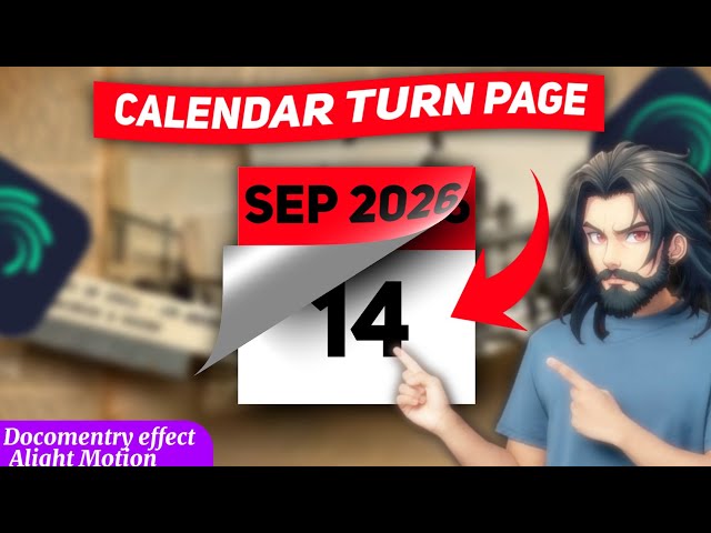 Calendar Page Turn Animation | Alight Motion Documentary Effect