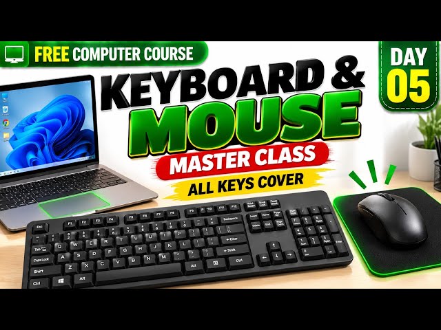 Keyboard & Mouse Complete Tutorial in Hindi | Day 5 Free Computer Course 2026