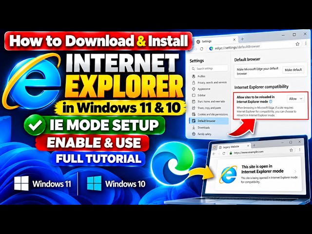 How to Download & Install Microsoft Explorer in Windows 11 & 10 Full Setup Video