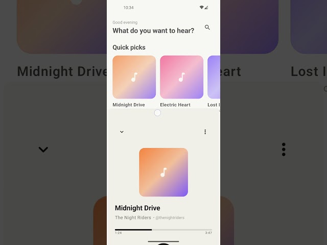Custom mini player to full player transition and animation using jetpack compose for Music Player