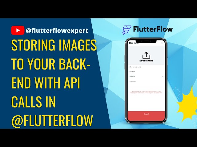 Storing Images to Your Back-End with API Calls in @FlutterFlow