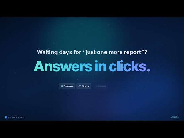 Build Any Business Report in Clicks: No SQL, No Code | IBS Analytics Studio