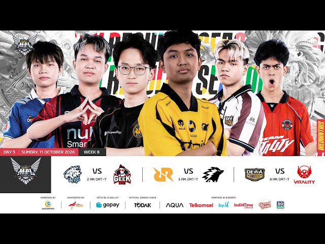 🔴 LIVE | MPL ID S18 | Week 8 Day 3 | English