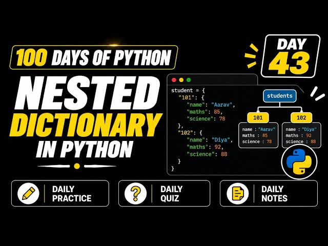 100 Days Of Python | Nested Dictionary | PY2AI 