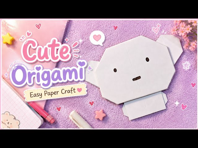 Cute Origami Bear Tutorial 🐻 | Easy Paper Craft| 