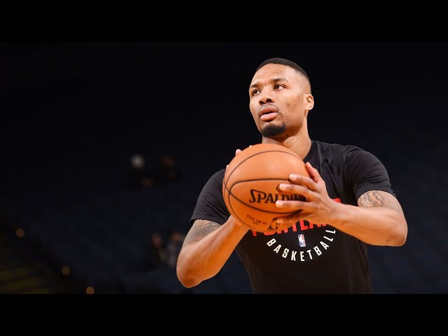 Dame D.O.L.L.A At Blazers Pregame Warmup