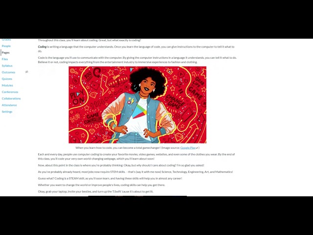 Girls Code Party - Canvas LMS Review