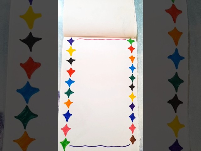 Easy Front Page Border Design Ideas✨ #shorts #youtubeshorts #projectworkdesigns #ytshorts #trending