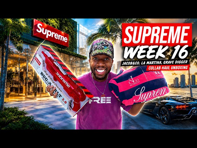SUPREME WEEK 16 JACOB&CO GRAVE DIGGER HAUL UNBOXING
