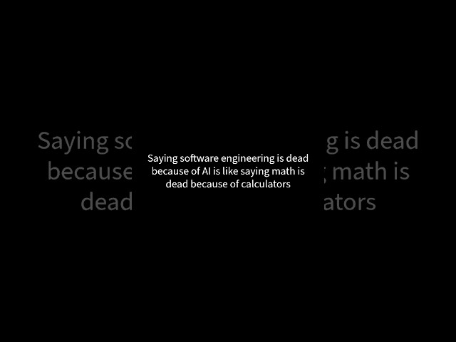 Software Engineering always goated 💪