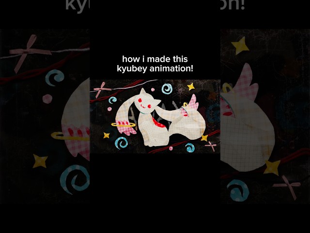 behind the scenes!! very happy with how it turned out 🥹💚 #madokamagica #motiondesign #kyubey #pmmm