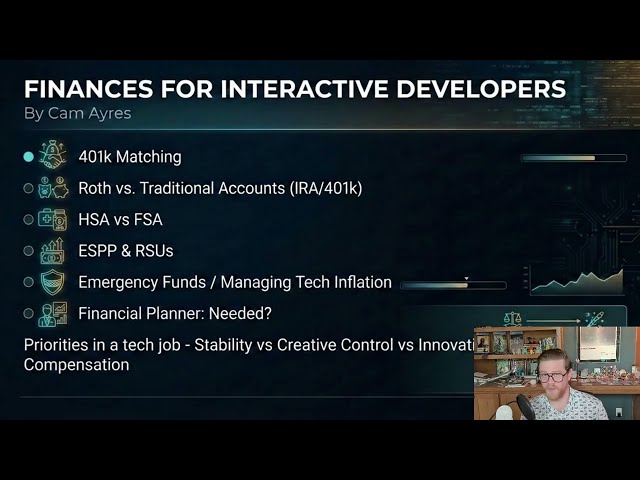 Personal Finance for Interactive and Game Developers - 401k, HSA, ESPP, and more!