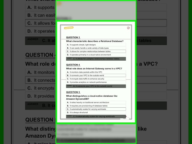 AWS Amazon Web Services Certification Practice Exam 10 Questions with Answers