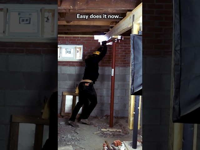 Replacing a home foundation: Dropping the house