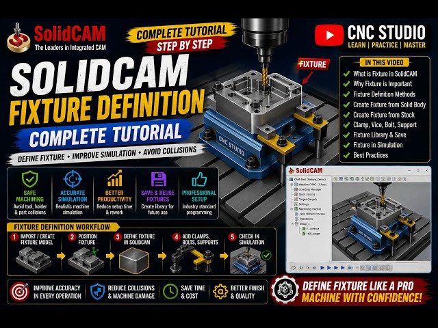 100_How to Define a Fixture in SolidCAM | Step-by-Step Guide