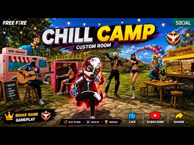 How to Make CHILL CAMP in 😱❤️‍🩹 Free Fire Craftland on Mobile | Step-by-Step Tutorial