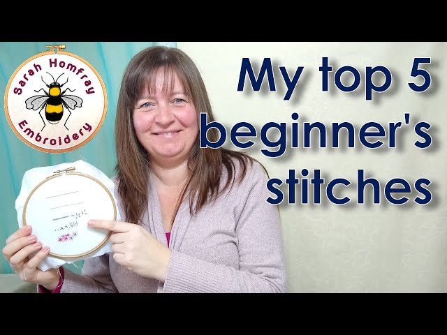 FIVE essential stitches to start embroidery - Beginners Hand Embroidery tutorial part 2