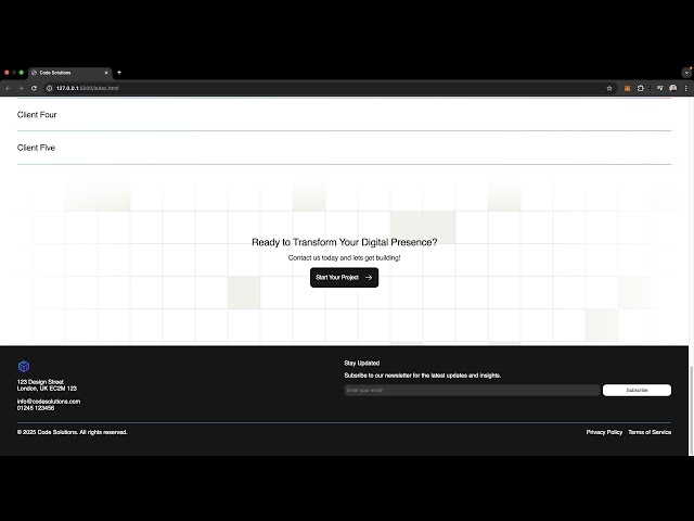 Modern Web Agency Landing Page with Grid Background | HTML, CSS & JavaScript Tutorial (Part 2 of 2)