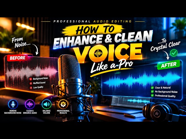 LONG FORMHow to Clean & Enhance Voice| Remove Noise & Make Voice Clear
